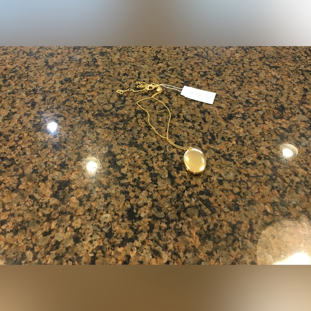 J crew gold tone locket